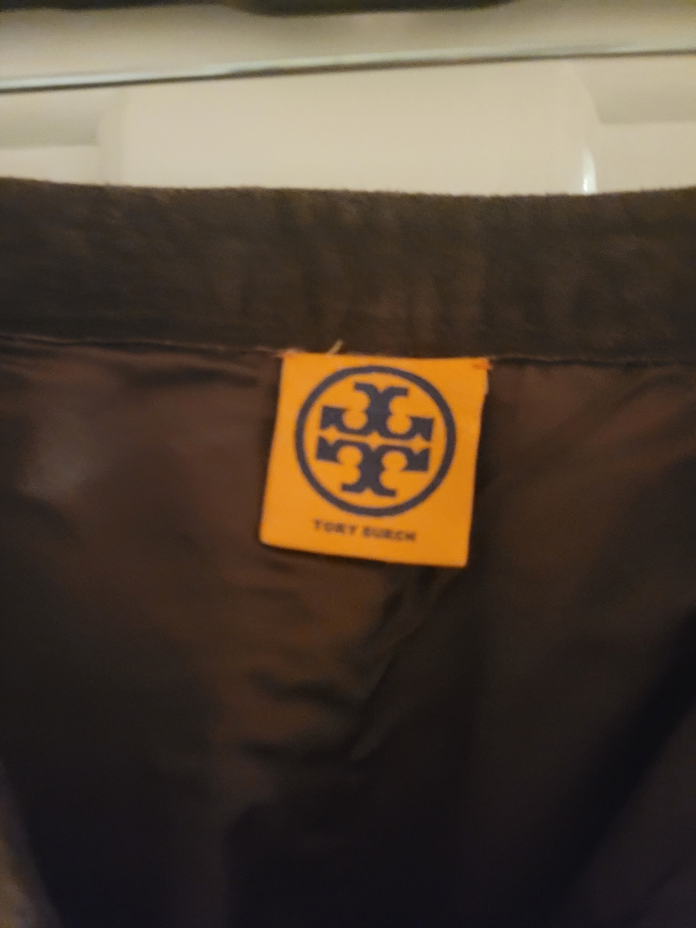 Genuine Leather Tory Burch Dark Brown Suede Boot-Cut Pants